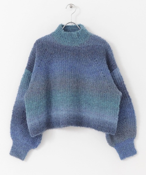 SENSE OF PLACE by URBAN RESEARCH（センスオブプレイスバイアーバンリサーチ）の「ブークレグラデーションセーター（ニット/セーター・レディース・グリーン系その他/ピンク系その他/ブルー系その他/ブラウン系その他・ONE）」の22枚目の写真