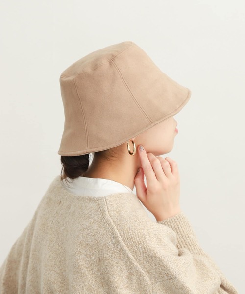 URBAN RESEARCH DOORS(アーバンリサーチドアーズ)の「ウールタッチパネルハット(ハット・レディース・ライトブラウン/ブラック・-)」の1枚目の写真