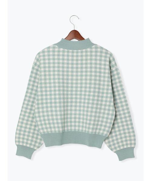 Te chichi TERRASSE（テチチテラス）の「ギンガムハイネックニット（ニット/セーター・レディース・グリーン/ベージュ/ブラック・ﾌﾘ-）」の8枚目の写真