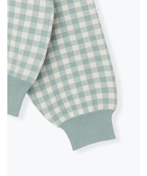 Te chichi TERRASSE（テチチテラス）の「ギンガムハイネックニット（ニット/セーター・レディース・グリーン/ベージュ/ブラック・ﾌﾘ-）」の10枚目の写真