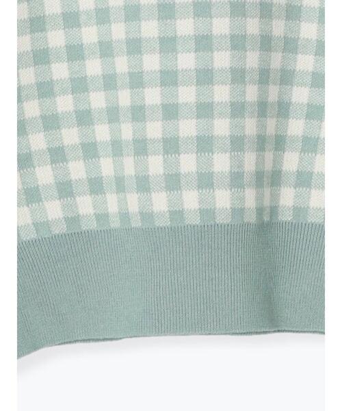 Te chichi TERRASSE（テチチテラス）の「ギンガムハイネックニット（ニット/セーター・レディース・グリーン/ベージュ/ブラック・ﾌﾘ-）」の11枚目の写真