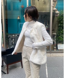 LiSeek | 【LiSeeK】ファーベスト付キルティングブルゾン(ブルゾン)