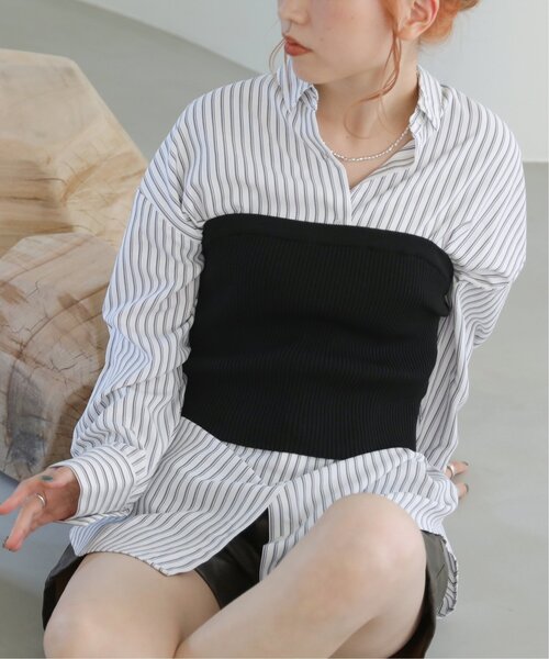 RAY CASSIN（レイカズン）の「2wayニットビスチェ（チューブトップ・レディース・ブラック/グレー・FREE）」の16枚目の写真