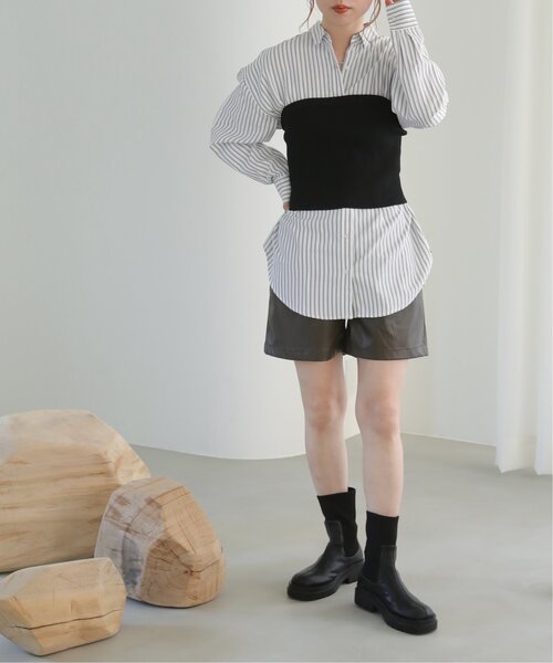 RAY CASSIN（レイカズン）の「2wayニットビスチェ（チューブトップ・レディース・ブラック/グレー・FREE）」の5枚目の写真