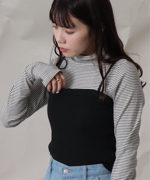 RAY CASSIN（レイカズン）の「2wayニットビスチェ（チューブトップ・レディース・ブラック/グレー・FREE）」の9枚目の写真