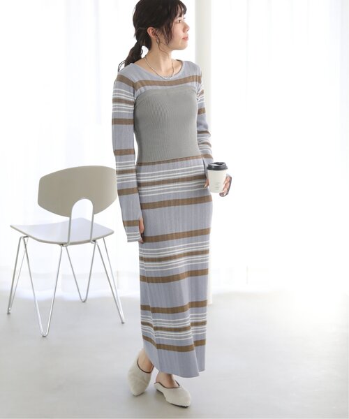 RAY CASSIN（レイカズン）の「2wayニットビスチェ（チューブトップ・レディース・ブラック/グレー・FREE）」の14枚目の写真