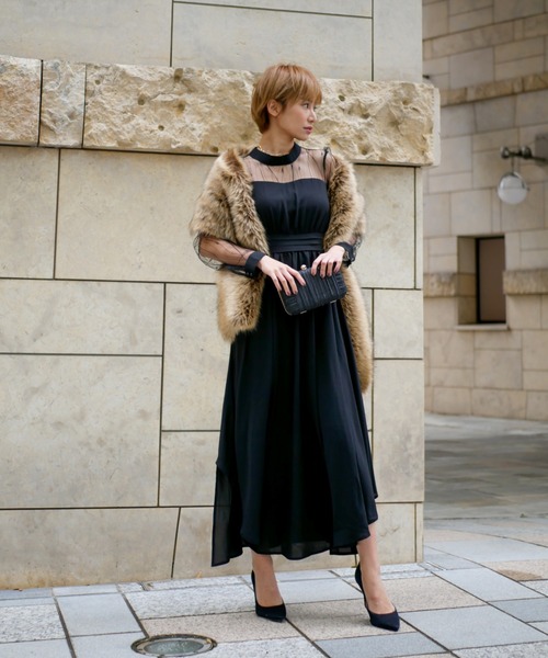 My shawty（ﾏｲｼｬｳﾃｨｰ）の「fur shawl（ストール/ショール・レディース・ブラック/グレー/ベージュ系その他/ライトベージュ・FREE）」の12枚目の写真