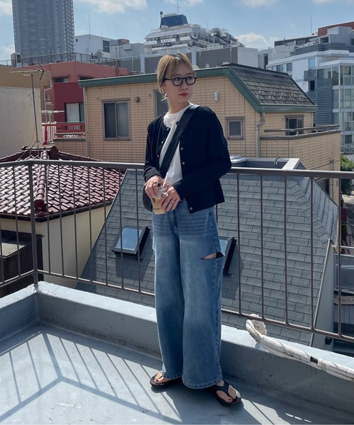 feepur（フェピュール）の「サイドスリットストレートワイドデニム（デニムパンツ・レディース・ブラック/ブルー/サックスブルー・MEDIUM/SMALL）」の9枚目の写真