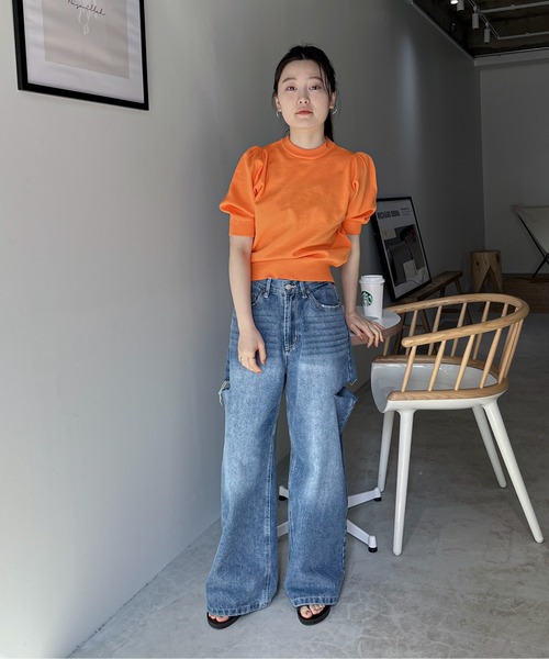 feepur（フェピュール）の「サイドスリットストレートワイドデニム（デニムパンツ・レディース・ブラック/ブルー/サックスブルー・MEDIUM/SMALL）」の22枚目の写真