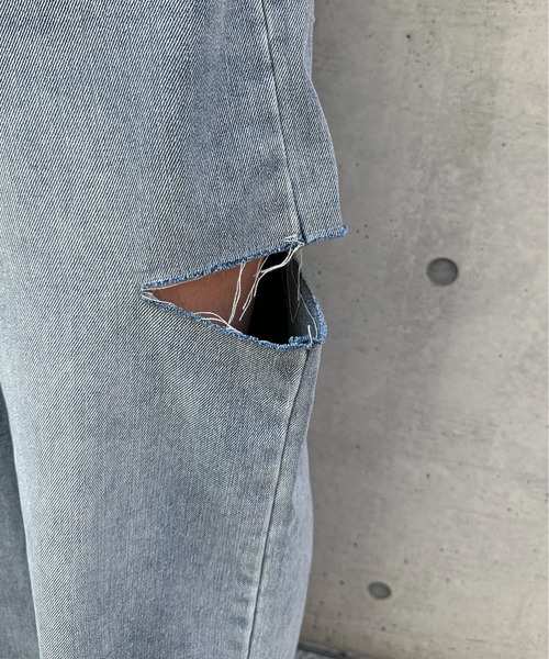 feepur（フェピュール）の「サイドスリットストレートワイドデニム（デニムパンツ・レディース・ブラック/ブルー/サックスブルー・MEDIUM/SMALL）」の12枚目の写真