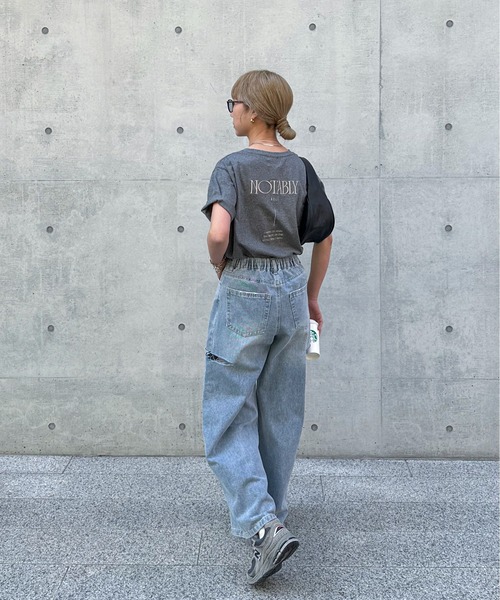 feepur（フェピュール）の「サイドスリットストレートワイドデニム（デニムパンツ・レディース・ブラック/ブルー/サックスブルー・MEDIUM/SMALL）」の17枚目の写真