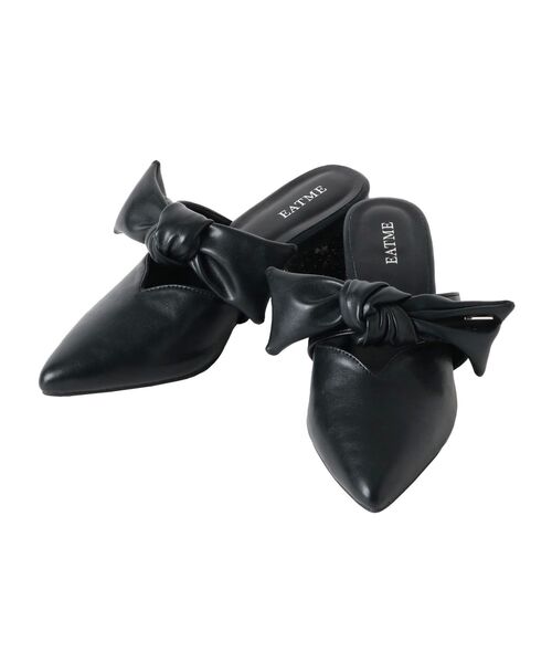 EATME（イートミー）の「BIGリボンミュール（パンプス・レディース・ブラック/ベージュ/ピンク・S/M/L）」の16枚目の写真