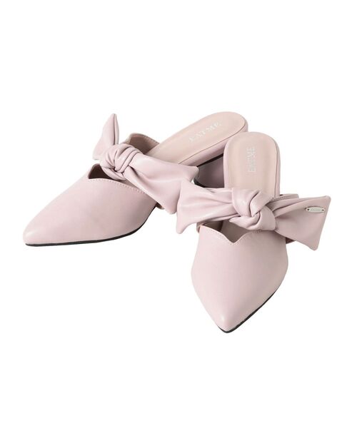 EATME（イートミー）の「BIGリボンミュール（パンプス・レディース・ブラック/ベージュ/ピンク・S/M/L）」の17枚目の写真