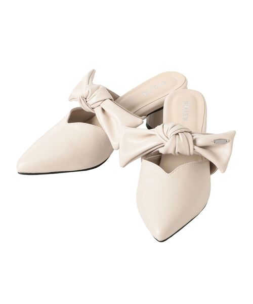 EATME（イートミー）の「BIGリボンミュール（パンプス・レディース・ブラック/ベージュ/ピンク・S/M/L）」の18枚目の写真