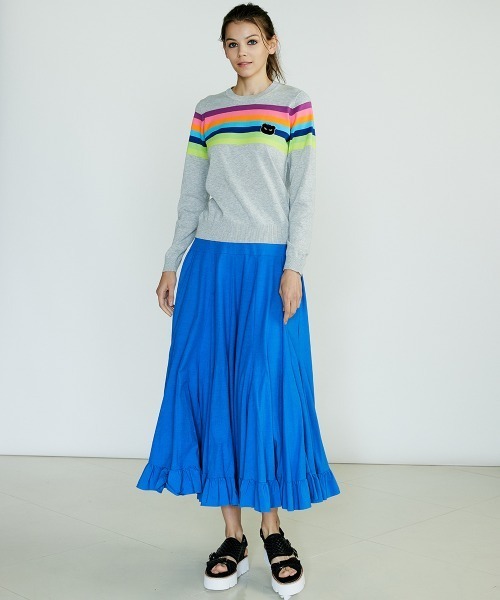 DOUBLE STANDARD CLOTHING(ダブルスタンダードクロージング)の「ベアワッペンレインボーニット(ニット/セーター・レディース・グレー・36/38)」の9枚目の写真