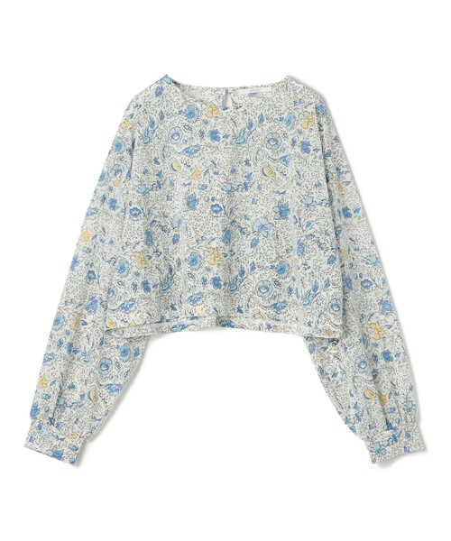 SOULEIADO（ソレイアード）の「ポリエステルプリントボリュームスリーブブラウス（シャツ/ブラウス・レディース・ホワイト系その他/グリーン系その他・36）」の2枚目の写真