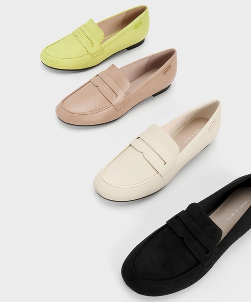 CHARLES & KEITH（チャールズ & キース）の「【販売終了】カットアウト アーモンドトゥペニーローファー（ローファー・レディース・ブラック/オフホワイト/ライム・22.5cm/23cm/23.5cm/24.5cm/25cm/25.5cm）」の14枚目の写真