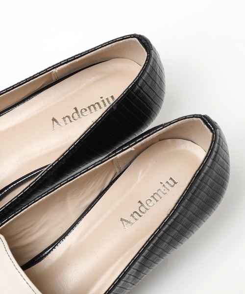 Andemiu(アンデミュウ)の「バイカラーコインローファー184796(パンプス・レディース・ブラック/ブラウン/ブラック×ホワイト・MEDIUM/LARGE)」の14枚目の写真
