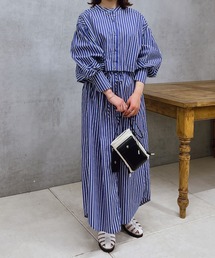 un dix cors | マルチウェイストライプワンピース(シャツワンピース)