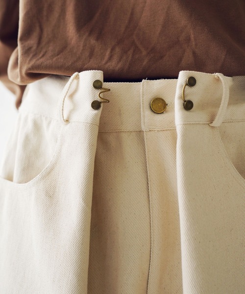 Air Tokyo（エアートウキョー）の「フロントタック ワイドストレート デニムパンツ & カツラギパンツ（チノパンツ・メンズ・アイボリー/インディゴブルー/ブラック・MEDIUM/LARGE）」の5枚目の写真