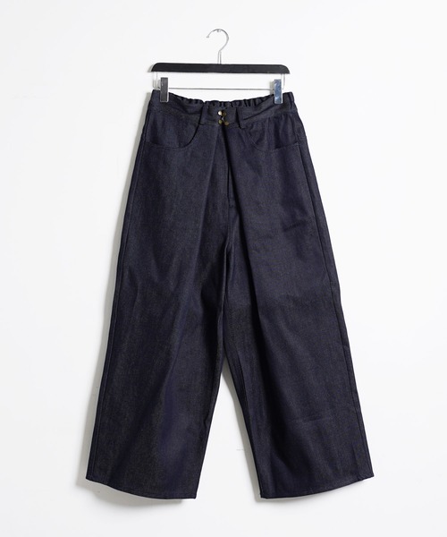Air Tokyo（エアートウキョー）の「フロントタック ワイドストレート デニムパンツ & カツラギパンツ（チノパンツ・メンズ・アイボリー/インディゴブルー/ブラック・MEDIUM/LARGE）」の11枚目の写真