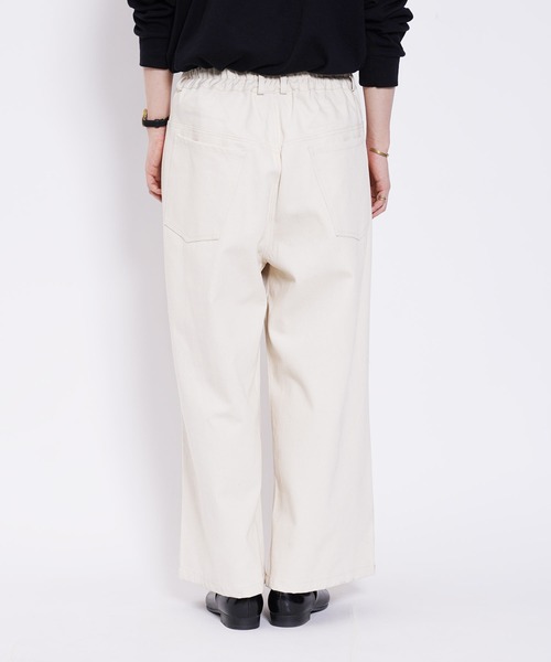 Air Tokyo（エアートウキョー）の「フロントタック ワイドストレート デニムパンツ & カツラギパンツ（チノパンツ・メンズ・アイボリー/インディゴブルー/ブラック・MEDIUM/LARGE）」の19枚目の写真