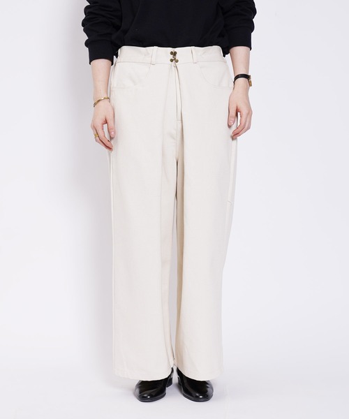 Air Tokyo（エアートウキョー）の「フロントタック ワイドストレート デニムパンツ & カツラギパンツ（チノパンツ・メンズ・アイボリー/インディゴブルー/ブラック・MEDIUM/LARGE）」の17枚目の写真