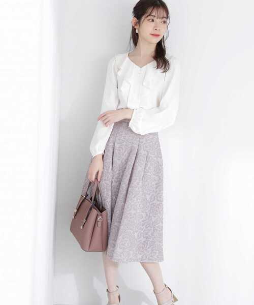 PROPORTION BODY DRESSING(プロポーションボディドレッシング)の「ラッフルタックブラウス / 1213110203(シャツ/ブラウス・レディース・ネイビー/イエロー/ホワイト系その他・SMALL/MEDIUM)」の6枚目の写真