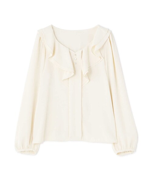 PROPORTION BODY DRESSING(プロポーションボディドレッシング)の「ラッフルタックブラウス / 1213110203(シャツ/ブラウス・レディース・ネイビー/イエロー/ホワイト系その他・SMALL/MEDIUM)」の7枚目の写真