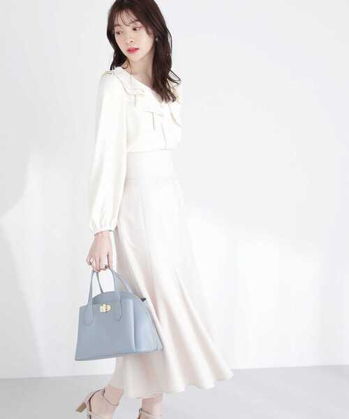 PROPORTION BODY DRESSING(プロポーションボディドレッシング)の「ラッフルタックブラウス / 1213110203(シャツ/ブラウス・レディース・ネイビー/イエロー/ホワイト系その他・SMALL/MEDIUM)」の10枚目の写真