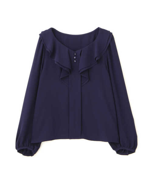 PROPORTION BODY DRESSING(プロポーションボディドレッシング)の「ラッフルタックブラウス / 1213110203(シャツ/ブラウス・レディース・ネイビー/イエロー/ホワイト系その他・SMALL/MEDIUM)」の12枚目の写真