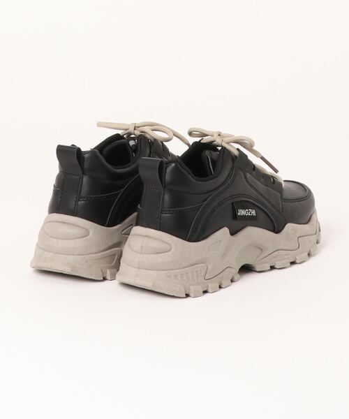aimoha(アイモハ)の「ユニセックス厚底ソールスニーカー(スニーカー・レディース・ベージュ/ブラック・23.0cm/24.5cm/24.0cm/23.5cm/25.0cm)」の4枚目の写真