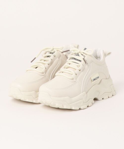 aimoha(アイモハ)の「ユニセックス厚底ソールスニーカー(スニーカー・レディース・ベージュ/ブラック・23.0cm/24.5cm/24.0cm/23.5cm/25.0cm)」の6枚目の写真