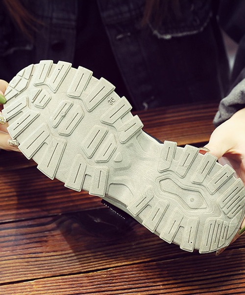 aimoha(アイモハ)の「ユニセックス厚底ソールスニーカー(スニーカー・レディース・ベージュ/ブラック・23.0cm/24.5cm/24.0cm/23.5cm/25.0cm)」の10枚目の写真