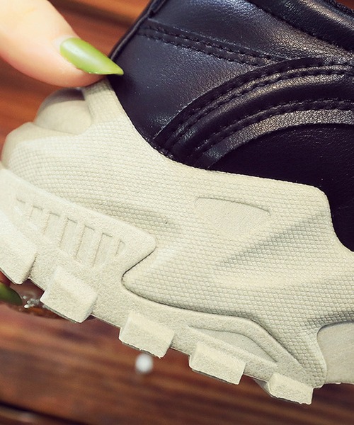 aimoha(アイモハ)の「ユニセックス厚底ソールスニーカー(スニーカー・レディース・ベージュ/ブラック・23.0cm/24.5cm/24.0cm/23.5cm/25.0cm)」の20枚目の写真