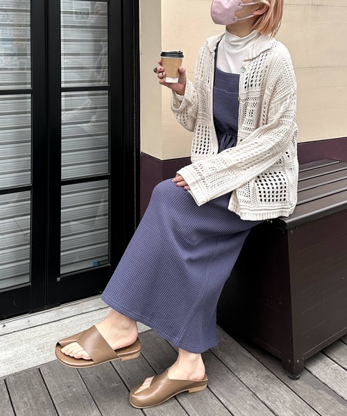 Alley by w closet(アリーバイダブルクローゼット)の「【Alley】透かし編みカーディガン(カーディガン/ボレロ・レディース・キナリ/イエロー・FREE)」の12枚目の写真