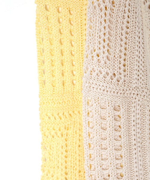 Alley by w closet(アリーバイダブルクローゼット)の「【Alley】透かし編みカーディガン(カーディガン/ボレロ・レディース・キナリ/イエロー・FREE)」の14枚目の写真