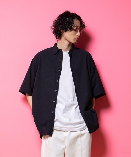 CITEN（シテン）の「＜CITEN＞コットンリネン ビッグ シャツ（シャツ/ブラウス・メンズ・ブラック/ライトブルー/オレンジ/ライム・L/M）」の5枚目の写真