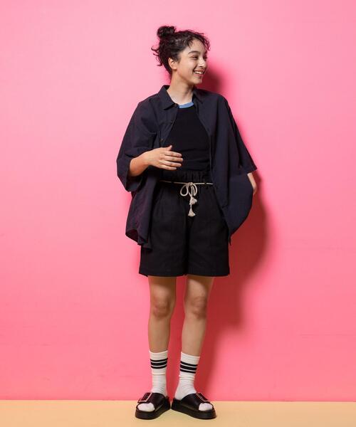 CITEN（シテン）の「＜CITEN＞コットンリネン ビッグ シャツ（シャツ/ブラウス・メンズ・ブラック/ライトブルー/オレンジ/ライム・L/M）」の11枚目の写真