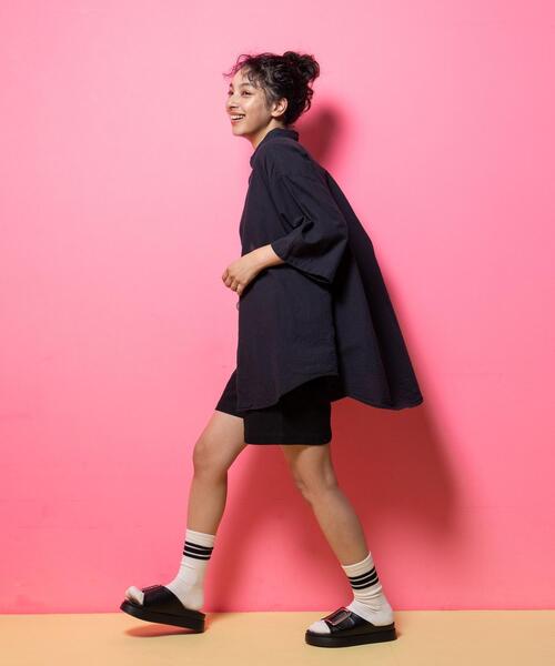 CITEN（シテン）の「＜CITEN＞コットンリネン ビッグ シャツ（シャツ/ブラウス・メンズ・ブラック/ライトブルー/オレンジ/ライム・L/M）」の12枚目の写真