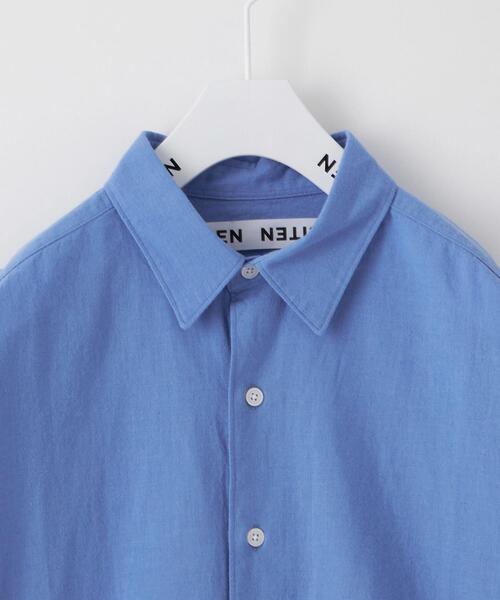 CITEN（シテン）の「＜CITEN＞コットンリネン ビッグ シャツ（シャツ/ブラウス・メンズ・ブラック/ライトブルー/オレンジ/ライム・L/M）」の16枚目の写真