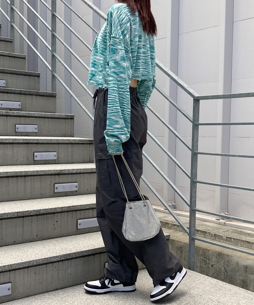 Snap club(スナップクラブ)の「【Snap club】2WAYメランジクロップドカーディガン(カーディガン/ボレロ・レディース・ブラック/レッド/グリーン・FREE)」の19枚目の写真