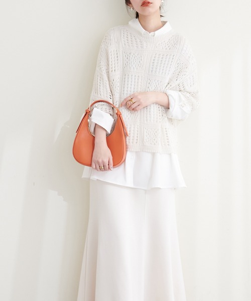 natural couture(ナチュラルクチュール)の「WEB限定/袖口スリットゆるシャツ(シャツ/ブラウス・レディース・ブルー/オフホワイト/ネイビー/ピンク/ピンク系その他・FREE)」の14枚目の写真