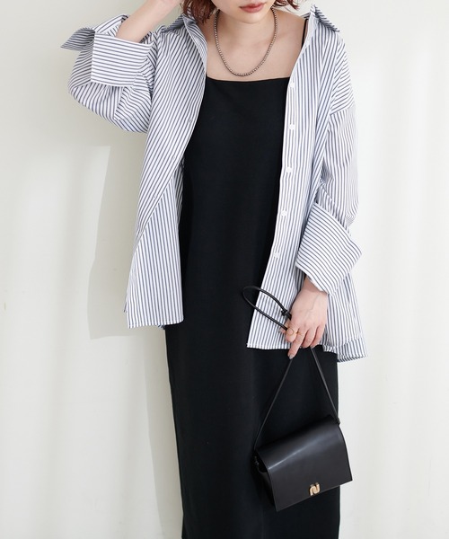 natural couture(ナチュラルクチュール)の「WEB限定/袖口スリットゆるシャツ(シャツ/ブラウス・レディース・ブルー/オフホワイト/ネイビー/ピンク/ピンク系その他・FREE)」の17枚目の写真