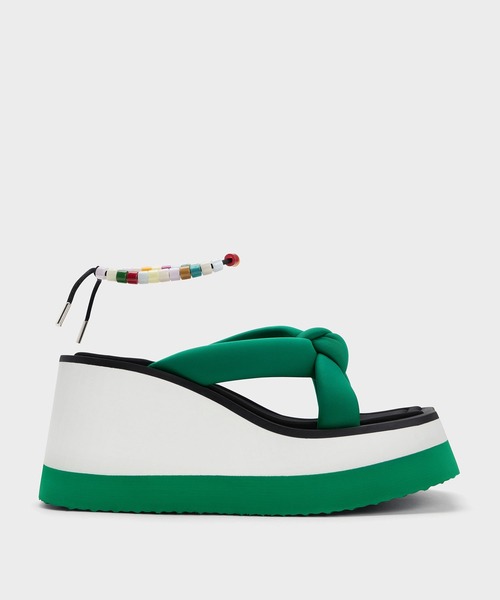 タイムセール中‼️未使用級✨ CHARLES＆KEITH ウエッジサンダル 24 CHARLES & KEITH｜チャールズ＆キースのシューズ（ウエッジ