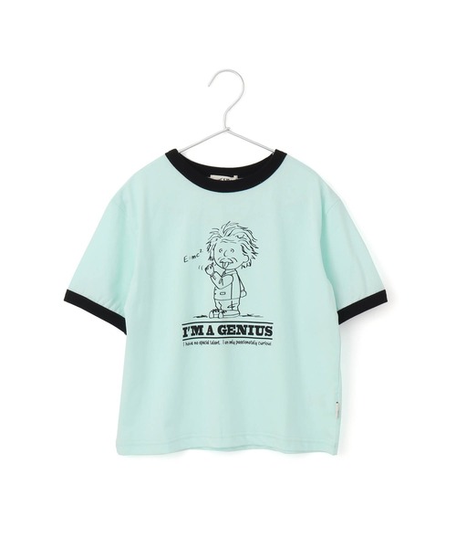 セール】アインシュタイン柄リンガー半袖Tシャツ□80～140cm（T