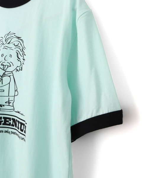 セール】アインシュタイン柄リンガー半袖Tシャツ□80～140cm（T