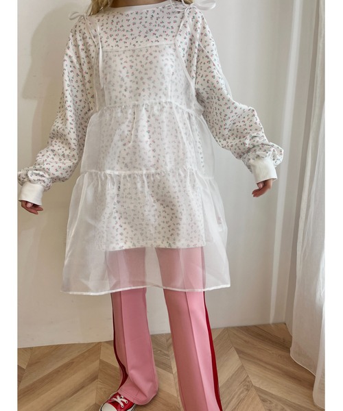 WC（ダブル シー）の「シャイニーシアーキャミワンピース（ワンピース・レディース・ホワイト/ブラック・FREE）」の17枚目の写真