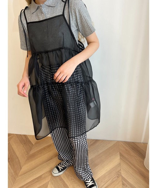 WC（ダブル シー）の「シャイニーシアーキャミワンピース（ワンピース・レディース・ホワイト/ブラック・FREE）」の8枚目の写真