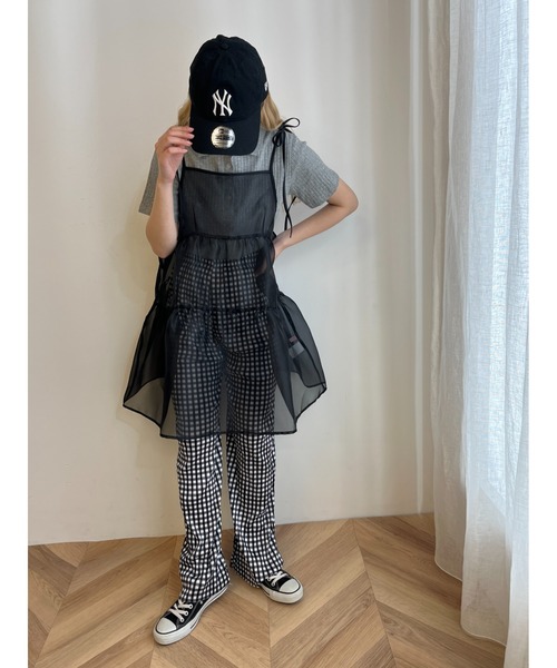 WC（ダブル シー）の「シャイニーシアーキャミワンピース（ワンピース・レディース・ホワイト/ブラック・FREE）」の21枚目の写真